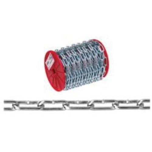 Chaîne droite, Acier &agrave; faible teneur en carbone, 2/0 x 120' (36,6 m) l, Charge d'utilisation 520 lb (0,26 tonne) Cintas