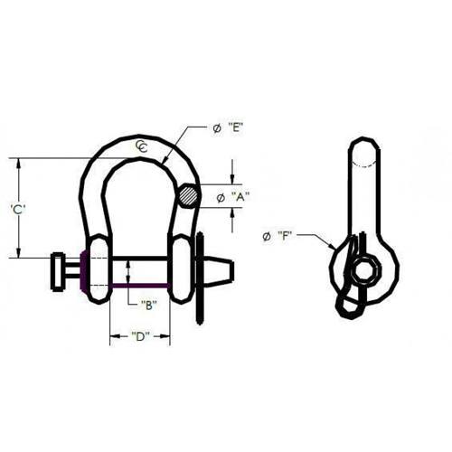 Straight Long Body Clevis Pin Cintas