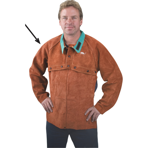 Plastrons &agrave; manches en cuir, Moyen, Lava Brown Cintas