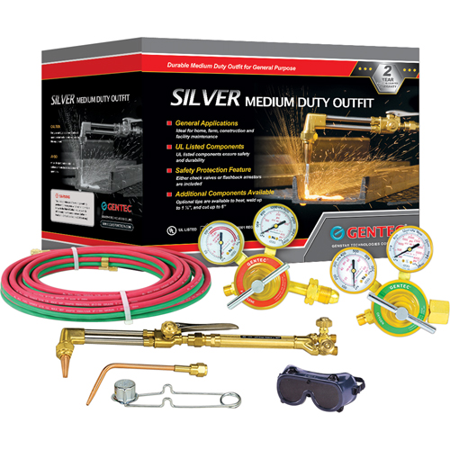 Silver Medium-Duty Welding & Cutting Outfits, 1/2" Cut, 1/4" Weld Cintas