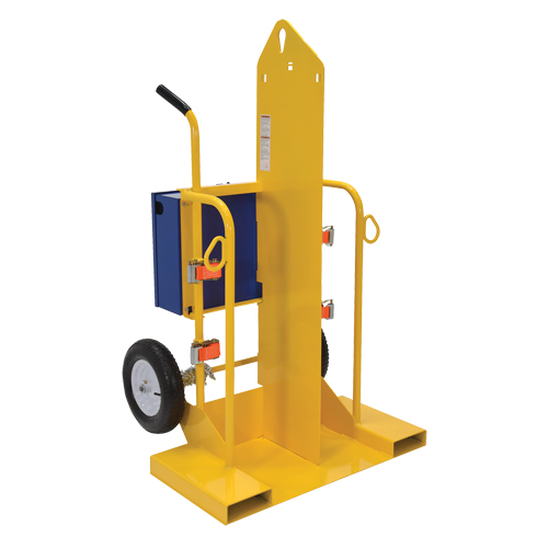 Welding Cylinder Torch Cart, Pneumatic Wheels, 24" W x 19-1/2" L Base, 500 lbs. Cintas