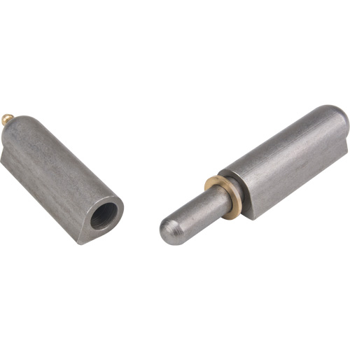 Charni&egrave;re &agrave; souder, 0,787" dia. x 5,906" lo, Acier doux a/goupille fixe en acier Cintas