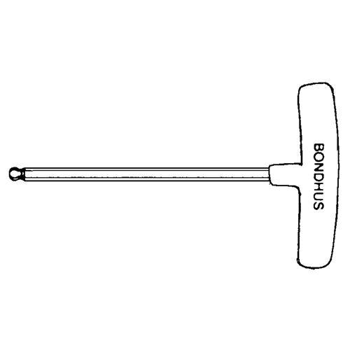 Individual Hex Keys - SAE, Ball End, 3/32" x 6" L, T Handle Cintas