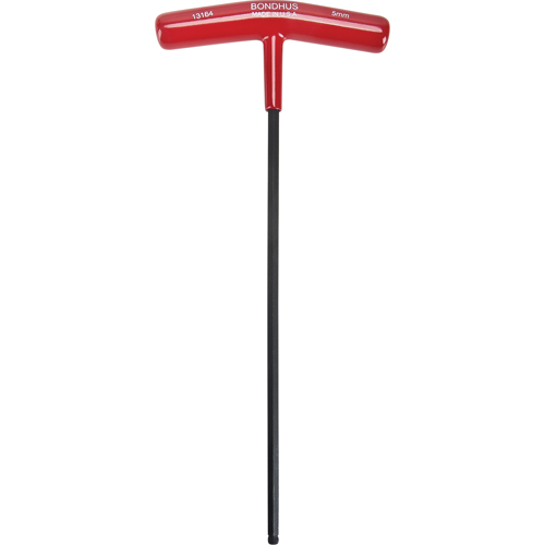 Cl&eacute; hexagonale individuelle m&eacute;trique, embout Sph&eacute;rique, 5 mm x 9,7" lo, Poign&eacute;e en T Cintas