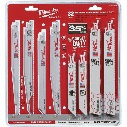 Sawzall&reg; Demo and Thin Kerf Blade Set Cintas