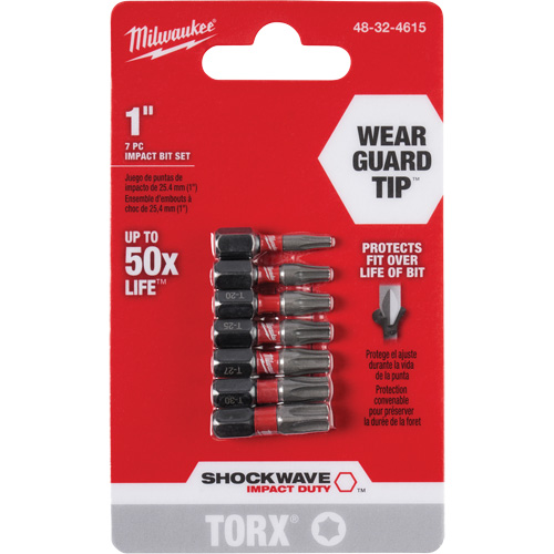 Jeu d'embouts Shockwave 1" Impact Duty Torx Cintas