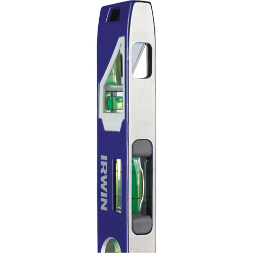 250 Series Heavy-Duty Torpedo Level, 9" L, Aluminum, 4 Vials, Magnetic Cintas