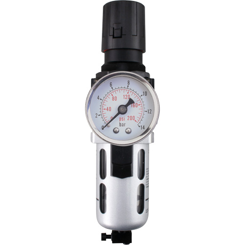 Modular Air Filter/Regulator (Gauge Included), 1/4" NPT, 145 PSI, 0.3 fl. oz. Capacity Cintas