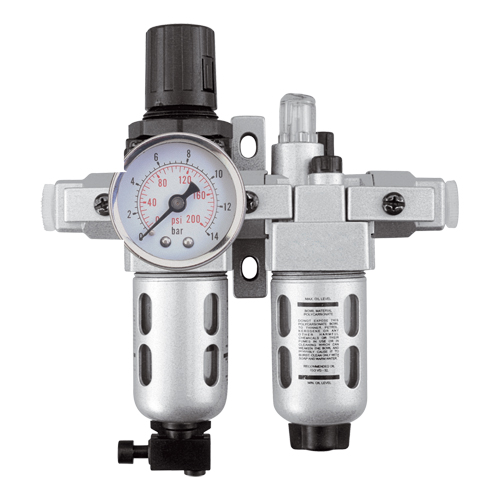 Filtre/r&eacute;gulateur et lubrificateur d'air modulaire (manom&egrave;tre compris), 1/4" NPT Cintas