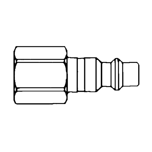 Raccords rapides - 1/2" industriel, &agrave; soupape/1 voie - Abouts, 3/8" Cintas