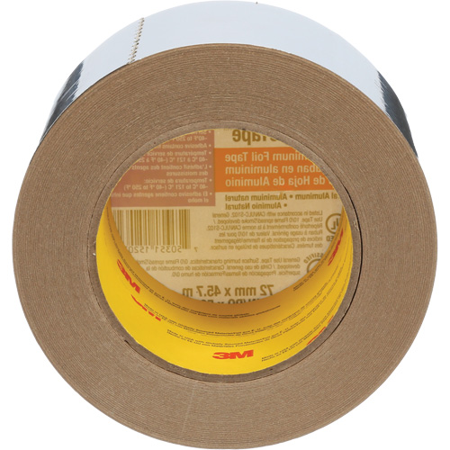 Venture Tape Aluminum Foil Tape, 1.8 mils Thick, 72 mm (3") x 45.7 m (150') Cintas