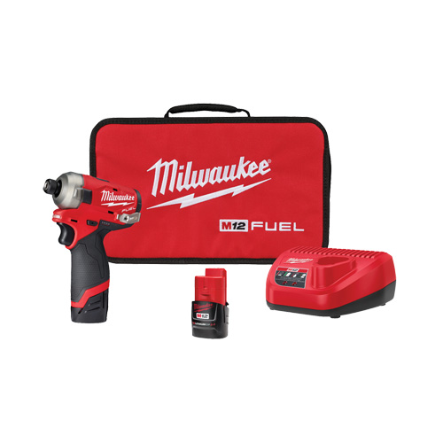 M12 Fuel Surge Hex Hydraulic Driver Kit, 1/4", 450 in-lbs Max. Torque, 12 V, Lithium-Ion Cintas
