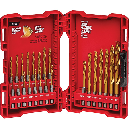 Shockwave Impact Duty Drill Bit Set, 23 Pieces, Titanium Cintas