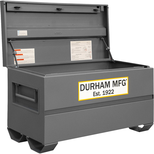 Jobsite Storage Box, 48" x 24" x 27-13/16", Steel, Grey Cintas