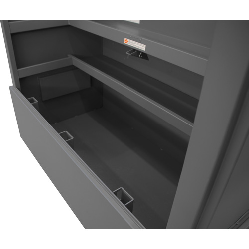 Boîte de rangement pour le chantier, style piano, 60-1/2" la x 34-3/4" p x 49-3/8" h, Gris Cintas