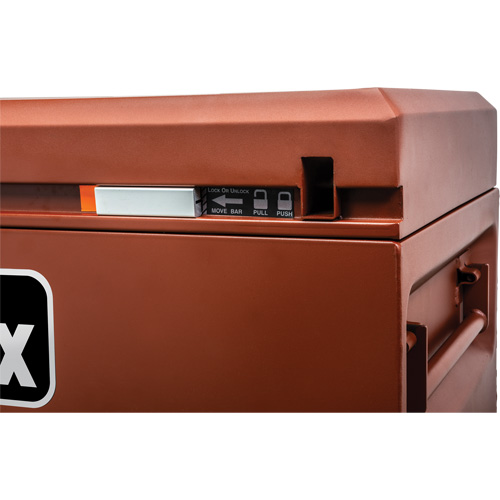 Site-Vault Chest, 30" x 20" x 19-3/4", Steel, Orange Cintas