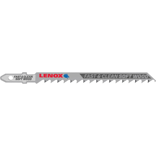 Clean Cutting Wood Jigsaw Blade, Bi-Metal, T-Shank, 4" L, 6 TPI Cintas