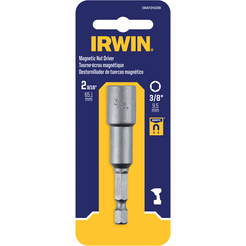 Nutsetter, 3/8" Tip, 1/4" Drive, 2-9/16" L, Magnetic Cintas