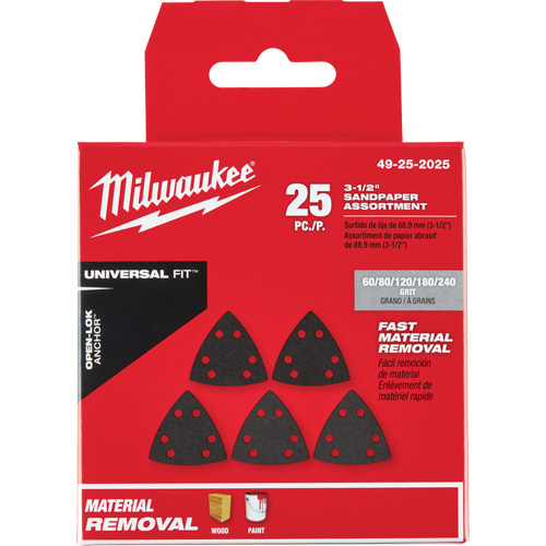 3-1/2" Open-Lok Triangle Sanding Paper Set Cintas