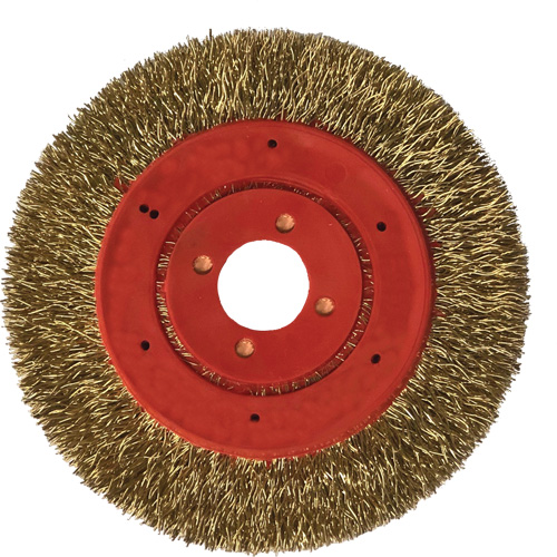 No Throw Partial Encapsulated Wire Wheel, 3" Dia., 0.012" Fill, 1/4" Arbor Cintas