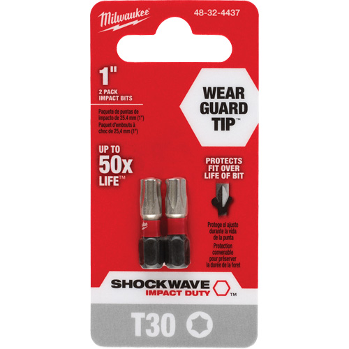 Shockwave Impact Duty Screwdriver Bit, Torx, T-30, 1/4" Drive Cintas