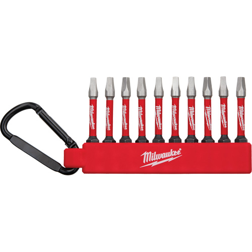 Jeu dembouts pour tournevis &agrave; chocs Shockwave, Carr&eacute;e, #2, Prise 1/4" Cintas