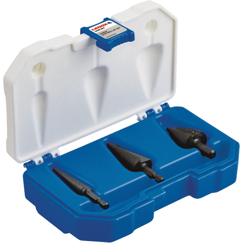Step Drill Bit Set, 3 Pieces, High Speed Steel Cintas