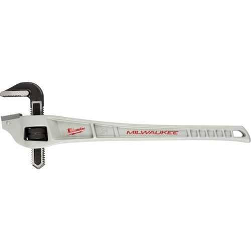 Cl&eacute; &agrave; tuyau coud&eacute;e en aluminium, Cap des m&acirc;choires 3", Longueur 24", Fini Rev&ecirc;tement en poudre, Prise Ergonomique Cintas