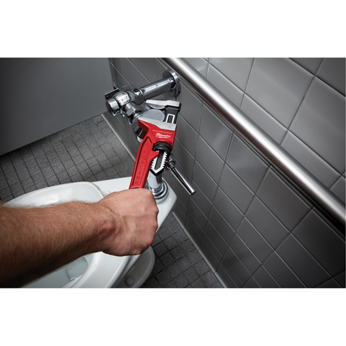 Cl&eacute; &agrave; tuyau &agrave; m&acirc;choires lisses, Cap des m&acirc;choires 2-5/8", Longueur 12", Fini Rev&ecirc;tement en poudre, Prise Ergonomique Cintas