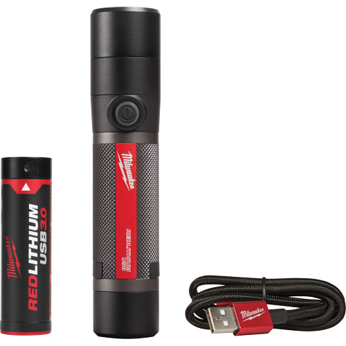 Lampe de poche compacte compatible USB, DEL, 800 lumens, Piles Rechargeable Cintas