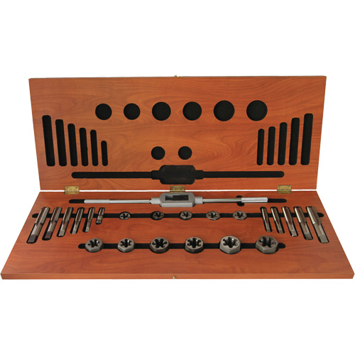 DRILLCO Tap & Round Adjustable Die Set, 38 Pieces Cintas