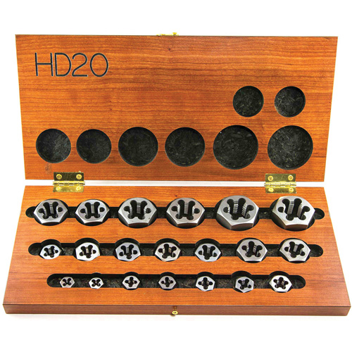 DRILLCO Hex Threading Die Set, 20 Pieces Cintas