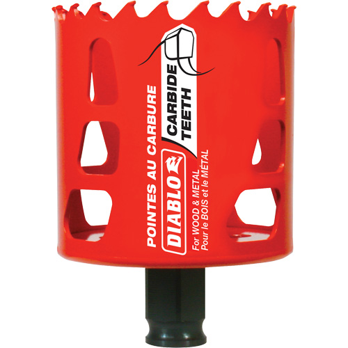 Scie cloche pour bois et m&eacute;tal, 2-1/2", Profondeur de la coupe 2-3/8", Carbure Cintas