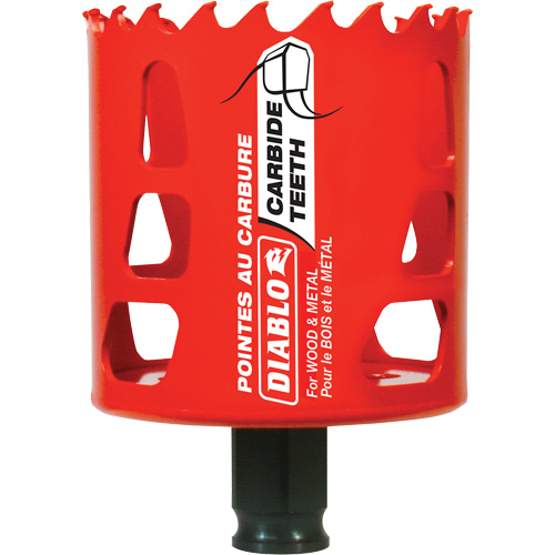 Scie cloche pour bois et m&eacute;tal, 2-9/16", Profondeur de la coupe 2-3/8", Carbure Cintas