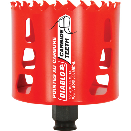 Scie cloche pour bois et m&eacute;tal, 3-1/8", Profondeur de la coupe 2-3/8", Carbure Cintas