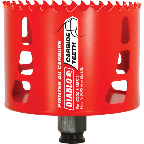Scie cloche pour bois et m&eacute;tal, 3-1/2", Profondeur de la coupe 2-3/8", Carbure Cintas