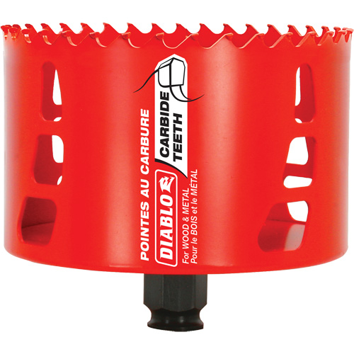 Scie cloche pour bois et m&eacute;tal, 4-1/8", Profondeur de la coupe 2-3/8", Carbure Cintas