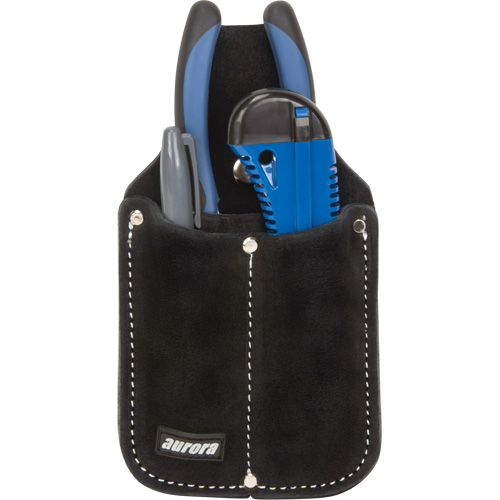 Utility Pouch, Knife Holder, Leather, 3 Pockets Cintas