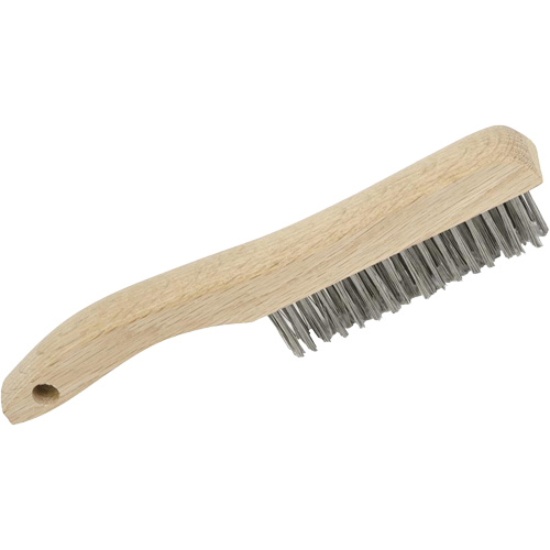 4SHSS Brosse &agrave; r&eacute;curer manuelle, Acier inoxydable, 4 x 16 rangs de fils, Longueur 10" Cintas