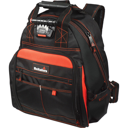 Sac &agrave; dos &agrave; outils &eacute;clair&eacute;, Noir/Rouge, Balistique/Polyester Cintas
