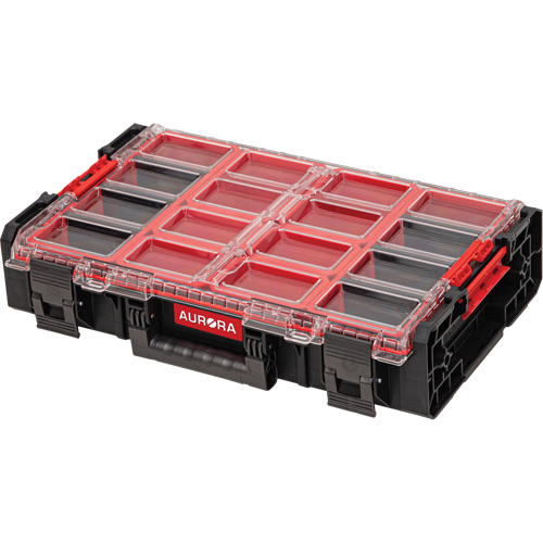 Arx&reg; 2X-Large Organizer with Bins, 23" x 15-1/5" x 6-4/5", Black Cintas