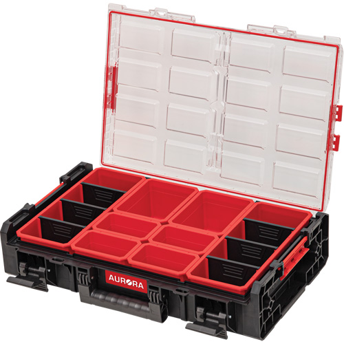 Organisateur tr&egrave;s-grand avec bacs courts Arx, 23" x 15-1/5" x 5", Noir Cintas