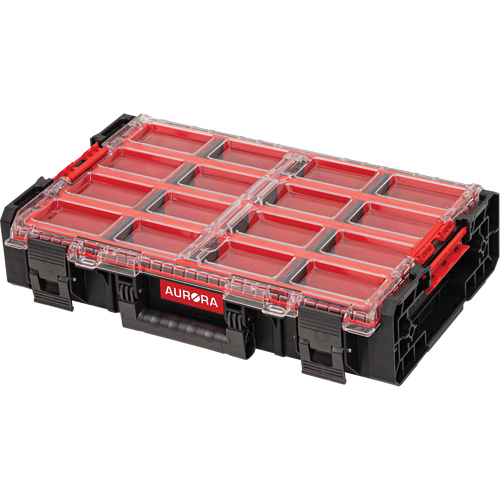 Organisateur tr&egrave;s grand avec bacs longs Arx, 23" x 15-1/5" x 5", Noir Cintas