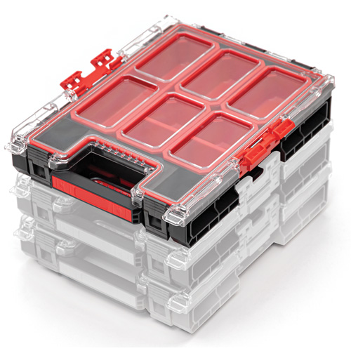 Arx Medium Organizer with Bins, 10-3/10" x 14-3/10" x 3", Black Cintas