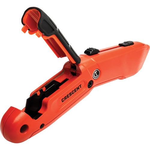 Auto-Retracting Safety Knife, 1", Steel, Aluminum Handle Cintas