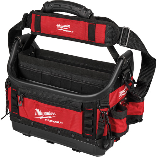 Fourre-tout structur&eacute; PackOut, Polyester, 39 pochettes, Noir/Rouge Cintas