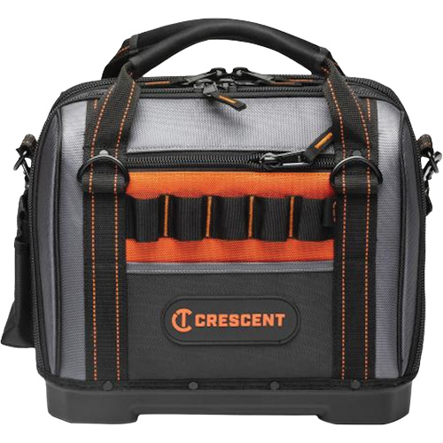 Sac ouvert de 14" pour outils d'ouvrier, Polyester, 32 pochettes, Noir/Gris Cintas