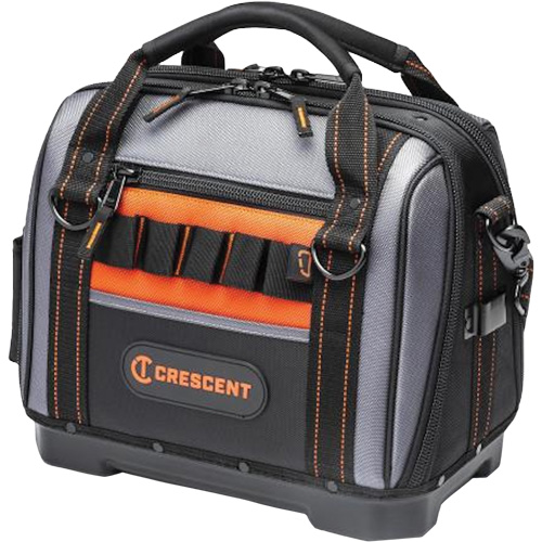 Sac ouvert de 14" pour outils d'ouvrier, Polyester, 32 pochettes, Noir/Gris Cintas