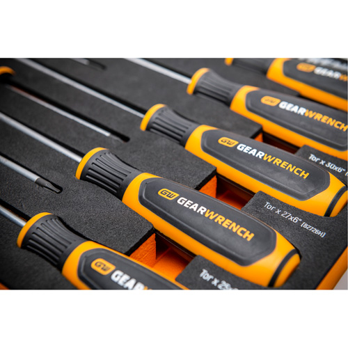 Torx&reg; Dual Material Screwdriver Set in Foam Storage Tray, 10 Pcs. Cintas