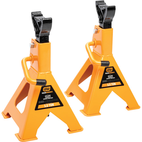 Ratcheting Jack Stand, Locking Pin, 3 tons Capacity, 11-3/4" - 17-1/2" H Cintas